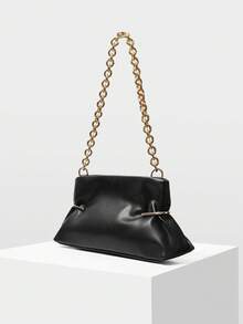 MOTF LADIES SHOULDER BAG, EXQUISITE AND SIMPLE COMMUTER CLUTCH BAG - Black - View 2