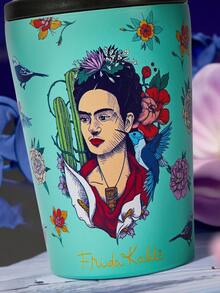 Frida Kahlo X SHEIN 360ml / 12oz 防漏不鏽鋼便攜隨行杯 - 藍色 - 查看 7