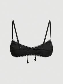 SHEIN MOD Women's Black Spaghetti Strap Bikini Set Beach Party Summer Sexy - Black - View 7