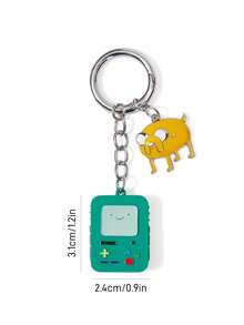 ADVENTURE TIME X SHEIN 可愛卡通鋅合金包包吊飾、吊飾、紀念品、收藏品，適合作為禮物、錢包、書包、背包、汽車配件 - 彩色 - 查看 4