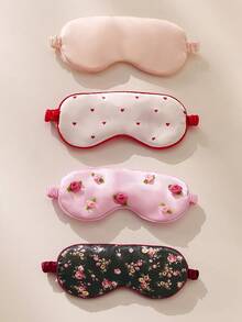 SHEIN 1 Piece Silk Sleep Shading Breathable Large Intestine Elastic Eye Mask - Multicolor - View 1
