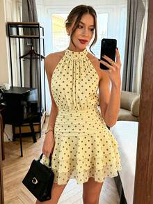 Women Long Dresses - 淺黃色 - 查看 7