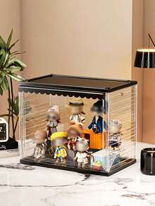 PET 人偶展示架，适用于微型手工玩具和娃娃模型，透明收纳盒带防尘盖，可堆叠人偶和收藏品。适合展示模型、积木、工艺品和纪念品，并具有防尘功能。可替代玻璃盒，用于展示人偶、娃娃和家居装饰品。是礼品包装和收纳整理的理想之选。 - 彩色 - 查看 7