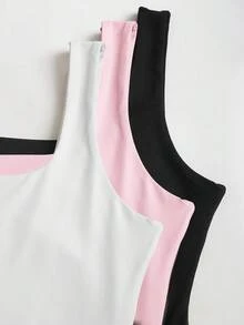 Sweetra Women's Solid Color Bodysuit Minimalist - Multicolor - View 4