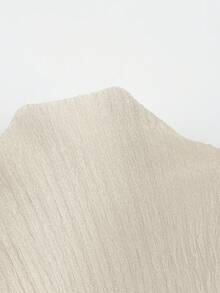 Firerie Abito lungo estivo da donna minimalista ed elegante, casual da pendolarismo quotidiano, vestibilità aderente, in maglia testurizzata color albicocca, maniche a cappuccio, scollo quadrato e rotondo, vita bassa con design vita stretta, linea ad A, effetto snellente, outfit da insegnante, abito per vacanze estive e spiaggia - Albicocca - Visualizzare 9