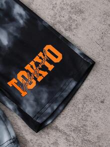 Setelan 2pcs untuk Anak Laki-laki: Kaos Pullover Rajut Leher Bulat dengan Slogan Balap Jalanan, Kain Nyaman, Potongan Bergaya, Koleksi Terbaru Musim Semi/Panas, Cocok untuk Berbagai Musim dan Acara - Dark Grey - View 6