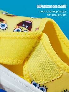SpongeBob SquarePants | SHEIN 一雙兒童包頭涼鞋，防撞趾頭設計，防滑耐磨透氣沙灘涼鞋 - 黃色 - 查看 5