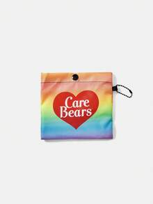 SHEIN X Care Bears 1pcs Fashionable And Lightweight Foldable Printed Pattern Tote Bag, Shopping Bag, Portable Shoulder Bag, Card Storage Bag, Travel And Shopping, Etc - Rainbow - View 5