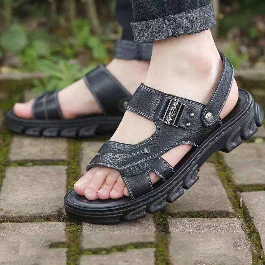 Sandalias Para Hombres - 黑色 - 查看 1