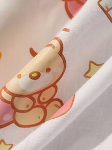Dazy Kids HELLO KITTY | DAZY 宽松KT猫咪印花翻领长袖休闲女式衬衫 - 白色 - 查看 8