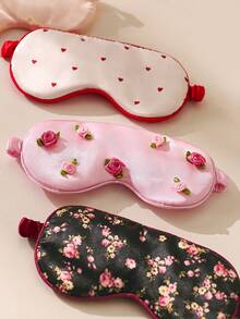 SHEIN 1 Piece Silk Sleep Shading Breathable Large Intestine Elastic Eye Mask - Multicolor - View 6