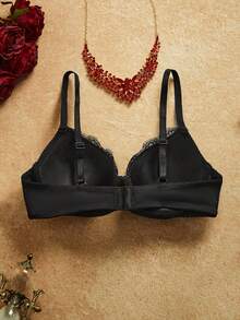PinupPomp 1pc Sexy Lace Simple Gather & Lift Wireless Lingerie Bra For Small Bust Women - Multicolor - View 2