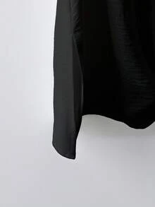 SHEIN LUNE CURVE Camiseta de tirantes de unicolor informal de talla grande, verano - Negro - Ver 7