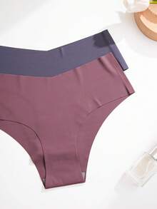 SHEIN 女款素色彈性腰簡單舒適內褲 - 彩色 - 查看 4