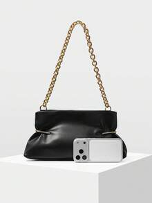 MOTF LADIES SHOULDER BAG, EXQUISITE AND SIMPLE COMMUTER CLUTCH BAG - Black - View 4