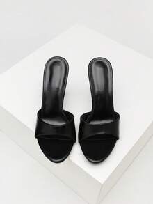 CUCCOO SZL Women's Fashionable And Versatile Outdoor High-Heeled Slippers, Suitable For Christmas And Spring Festival, Spring And Summer Party And Dance Vacations And Daily Wear - Black 1 - View 6