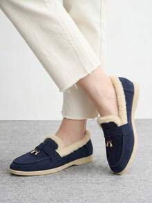 CUCCOO BIZCHIC Women's Casual Slip-On Flat Athletic Sneakers - dark blue - View 3