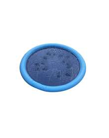 Pvc Thickened Anti Slip Water Spray Mat Waterproof Foldable Wear Resistant Large Size Lawn Backyard Splash Pad Summer Outdoor Water Play Toy For Pets Durable Portable Leisure Gear - Blue - View 4