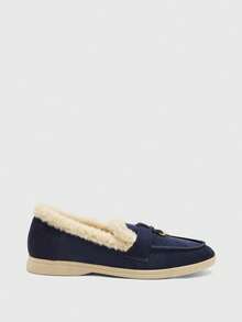 CUCCOO BIZCHIC Women's Casual Slip-On Flat Athletic Sneakers - dark blue - View 6