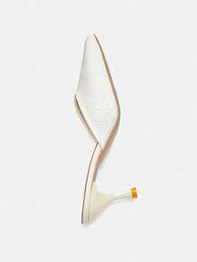 Bholvia 2026 Spring New Pointed Toe Stiletto High Heel Slippers, Suitable For Outdoor Wear - White - View 10