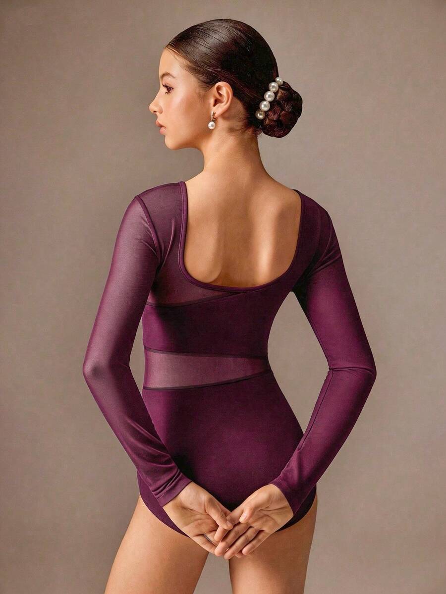 SHEIN Teen Girls Clothes Sports Leotard, Suitable For Ballet, School, Workout, Training, Back To School Autumn Fall