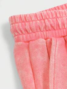 ROMWE MEN Men's Summer Casual Drawstring Waist Shorts - Pink - View 4