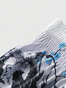 ROMWE MEN Anime Boxer da uomo stile giapponese con stampa - Bianco - Visualizzare 3