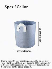 1-5个装 1-10加仑 加厚加厚无纺布多用途植物种植袋，带提手，适用于室内外园艺，种植蔬菜、花卉、香草、盆景植物，圣诞节假日礼物，园艺用品，种植容器，种植袋，礼品创意，笔，文具，学习用品 - 白色 - 查看 8