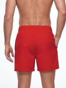 Manfinity KASUA Men Solid Swim Trunks - Red - View 2