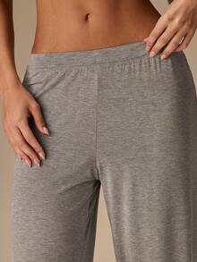 Athîral Leisure Comfortable Rayon Wide Leg Casual Cozy Lounge Pants , Melange Gray Holiday Season, Fall & Winter - Grey - View 5
