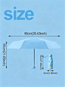 Capsule Sun Umbrella Female Sunscreen UV Protection Sun And Rain Umbrella Two-In-One Mini Five-Fold Ultra-Light And Compact Portable For School,Office,Household,Travel, Back To School Supplies Valentine DAY, Valentines Wedding, Birthday, Umbrella, Umbrella For Rain, Summer, Umbrella Folding, Rain Gear, Umbrella For Women,Fall Decor - Blue - View 5