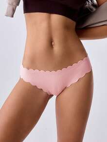 Loungeista 4pcs Women's Solid Color Cotton Briefs With Curved Hem - Multicolor - View 8