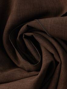 SHEIN PETITE CURVE Plus Size Women's Elegant Commute Layered 2-In-1 Design Metal Buckle Decor Long Pants Spring Summer Party - Coffee Brown - View 5