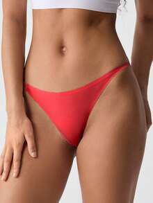Loungeista 5pcs Women Plain Ice Silk Sexy G-String Panties - Multicolor - View 10