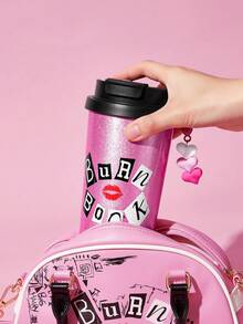 Mean Girls | SHEIN 500ml /16 Oz 真空保溫不鏽鋼杯，1個防漏蓋，適用於熱飲/冷飲，適用於大多數杯架，禮品創意，派對，節日，情人節 - 玫紅色 - 查看 3