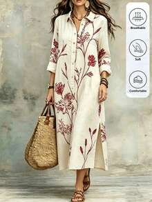 Isle Nomé Women's Short Printed Vacation Dress For Summer - Multicolor - View 6
