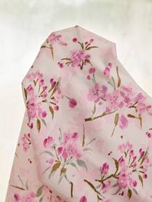 CottageSlumber Floral Print Sweet Ruffle Collar Cardigan Short Sleeve Women Pajama Set - Pink - View 7