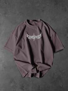 Sport MetroGents Men's Solid Color Crew Neck Simple Fashion Loose Fit Sports T-Shirt - Black - View 3
