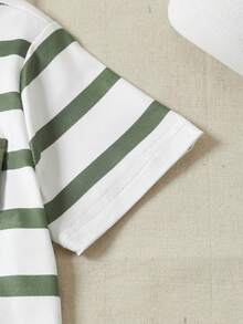 Young Boy T-Shirt And Shorts Set - Army Green - View 5