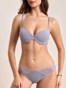 Hourtrue 3pcs Women's Lingerie Set, Luxury Lace Push-Up Bra, Soft & Breathable Fabric, Comfortable For Daily Wear - Multicolor - View 3