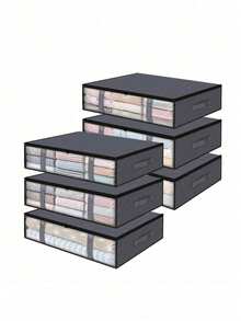 Bộ 4 túi đựng chăn ga gối đệm có thể gấp gọn, túi đựng quần áo chống bụi dưới gầm giường, thích hợp để đựng chăn, ga trải giường, đồ dùng phòng ngủ, tiết kiệm không gian cho tủ quần áo, phòng ngủ, phụ kiện gia đình. - Nhiều màu - Xem 13