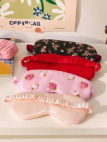 SHEIN 1 Piece Silk Sleep Shading Breathable Large Intestine Elastic Eye Mask - Multicolor - View 5