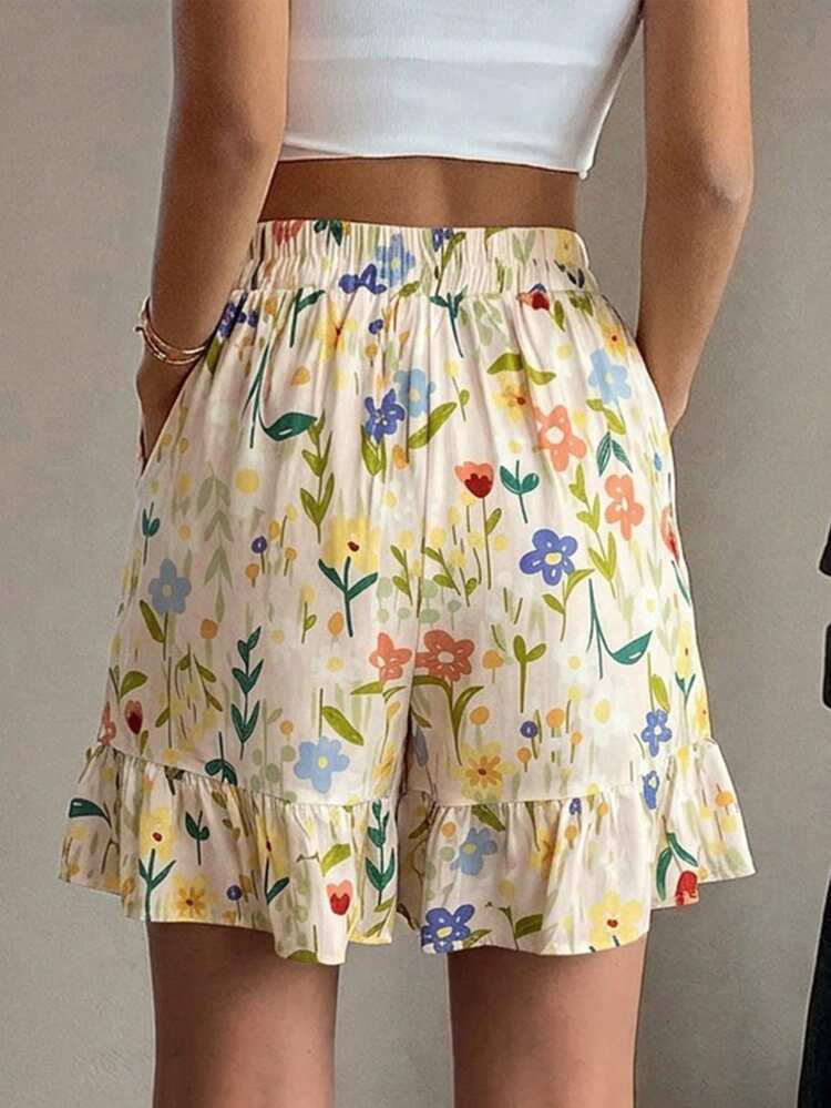 Women's Lightweight Loose Ditsy Floral Pajama Bottoms For Summer