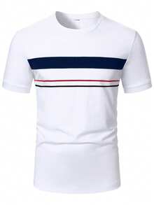 Manfinity Homme Men's Crew Neck Simple Casual T-Shirt - Multicolor - View 5