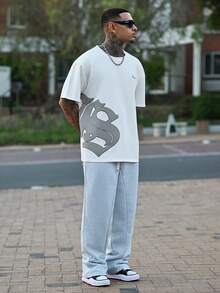 Devon Thys Men's Casual Street-Style Popular Ins Matching "Freespirit" Printed Long Sleeve T-Shirt And Pants Set, Suitable For Daily Wear, Home, Games, Outdoor Music Festivals, Outings, Hangouts With Friends, Gifts For Boyfriends/Husbands, Anniversary Gifts Men S 2 Pieces Set Men's 2 Pieces Outfits White Men's Lounge Set Men's Athletic Set Men's Casual Set - Multicolor - View 6