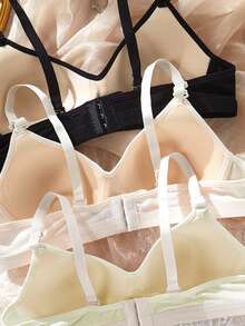 Teen GirlThin Seamless Non-Wired Bra, Comfortable Versatile Bra For Developing Students - Multicolor - View 3