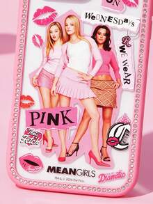 Mean Girls | SHEIN 壞女孩玫瑰紅鑽石閃亮手機殼，防摔保護 iPhone13-17 手機殼 - 彩色 - 查看 7