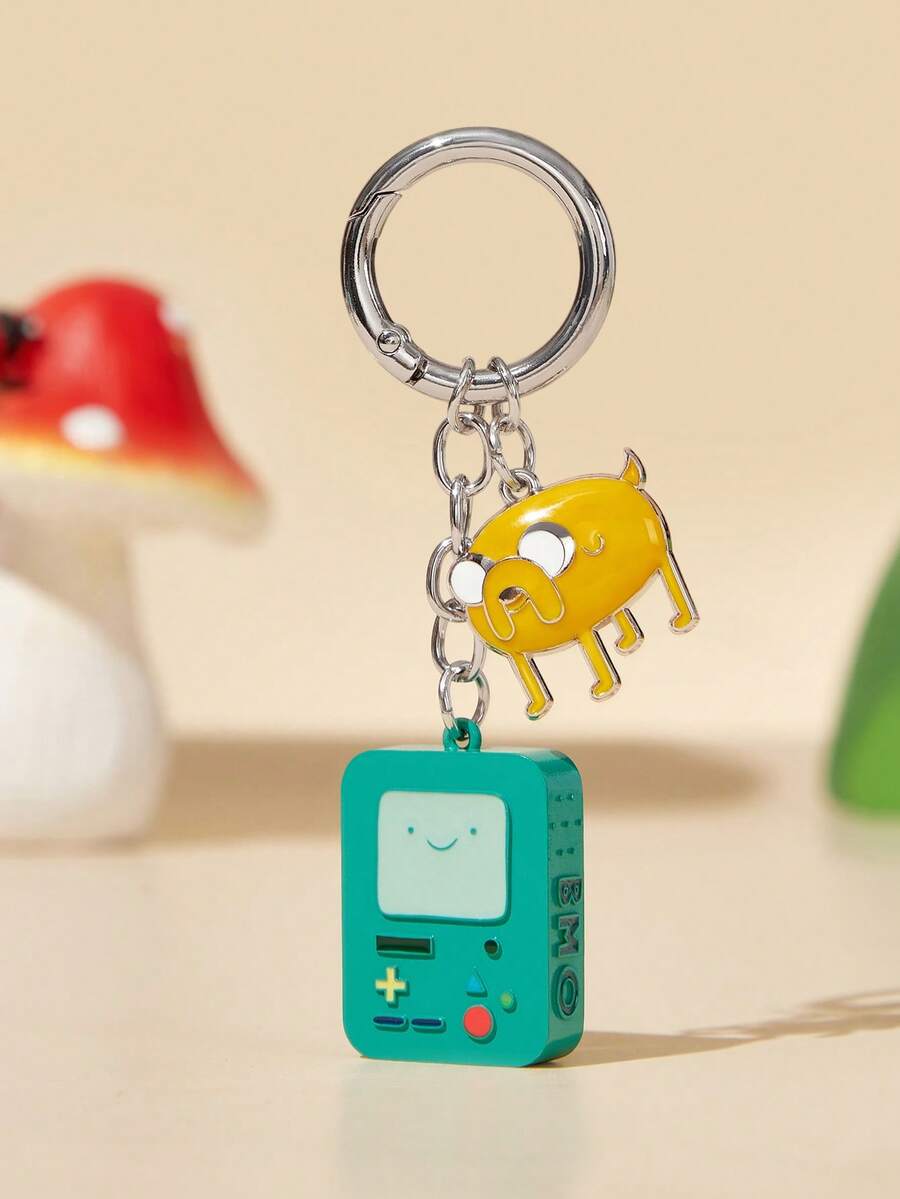 ADVENTURE TIME X SHEIN 可愛卡通鋅合金包包吊飾、吊飾、紀念品、收藏品,適合作為禮物、錢包、書包、背包、汽車配件 - 彩色 - 查看 1