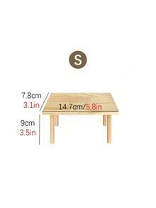 1-Piece Hamster 2-Tier Activity Platform, Natural Rattan & Wood Climbing Exploration Exercise Toy For Cage, Enrichment Center For Dwarf Rabbits Gerbils Must Have - Multicolor - View 6