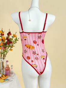 PetitDoll 1pc Women Comfortable Cute Sexy Bodysuit - Pink - View 7